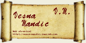 Vesna Mandić vizit kartica